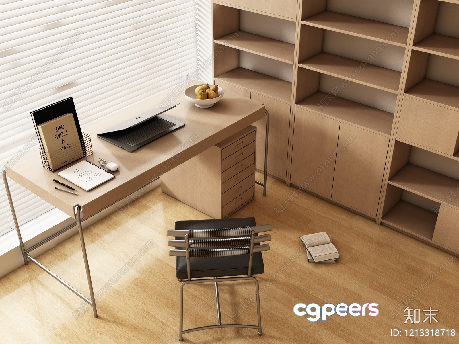 A Home Office 3D Model - 5521 - VRAY Render A Home Office 3D Model - 5521 - VRAY Render