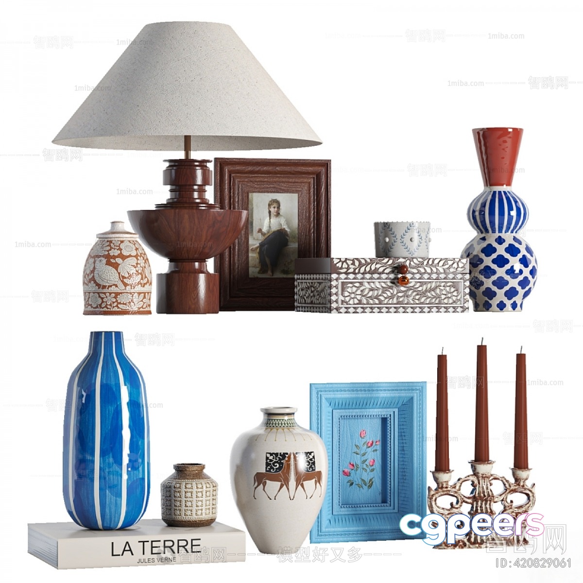 Home Decor Items 3D Model - 5116 - VRAY Render Home Decor Items 3D Model - 5116 - VRAY Render