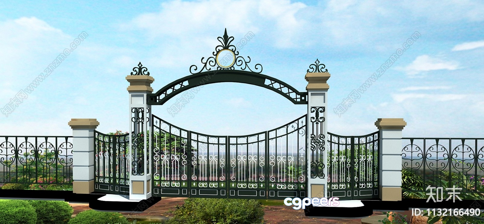 A Decorative Gate 3D Model - 4110 - VRAY Render A Decorative Gate 3D Model - 4110 - VRAY Render