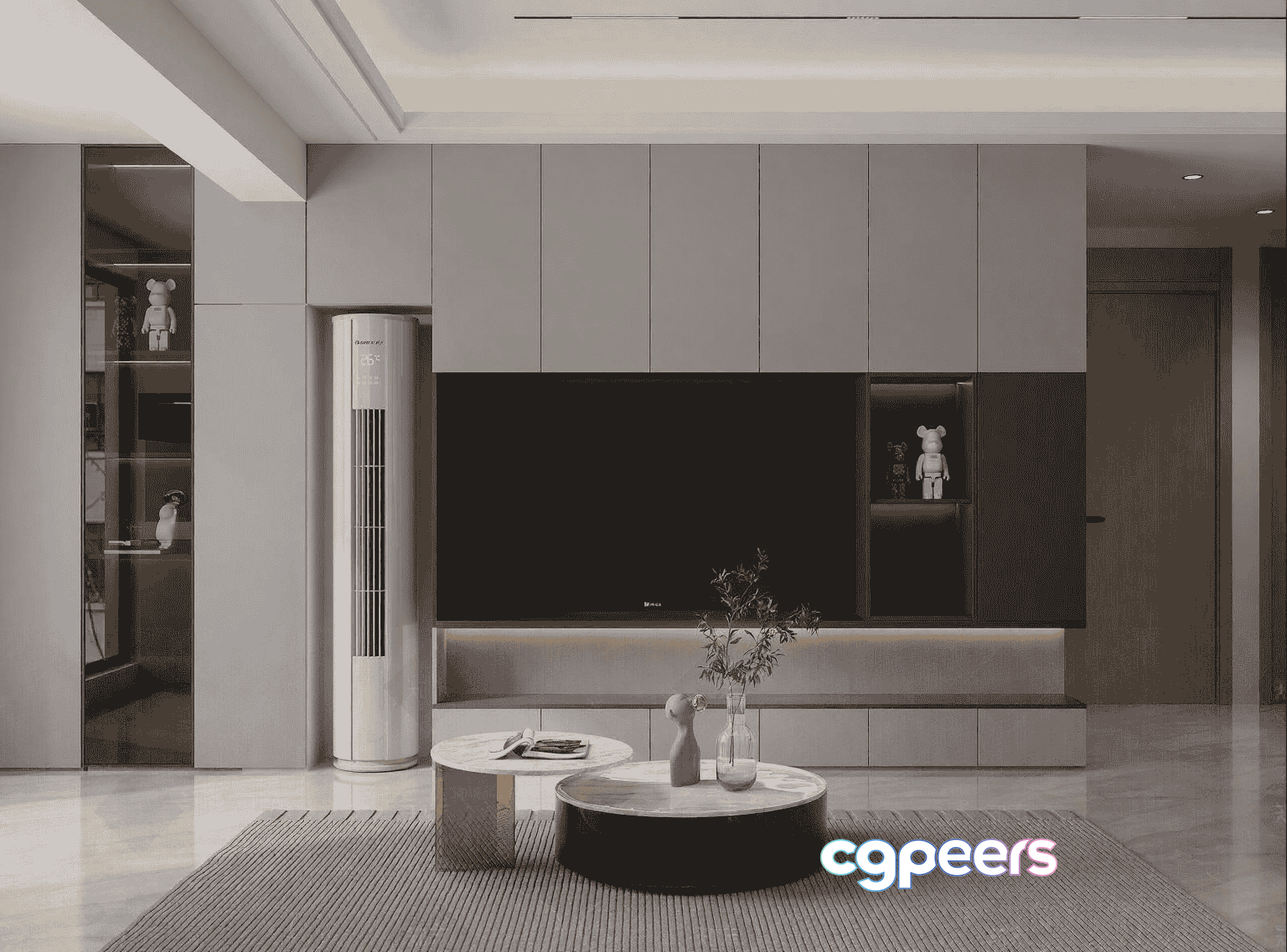 Modern Living Room 3D Model - 13352 - VRAY Render