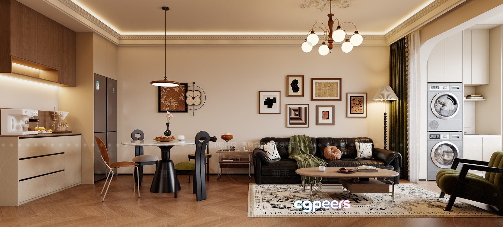 Modern Living Room 3D Model - 6333 - VRAY Render