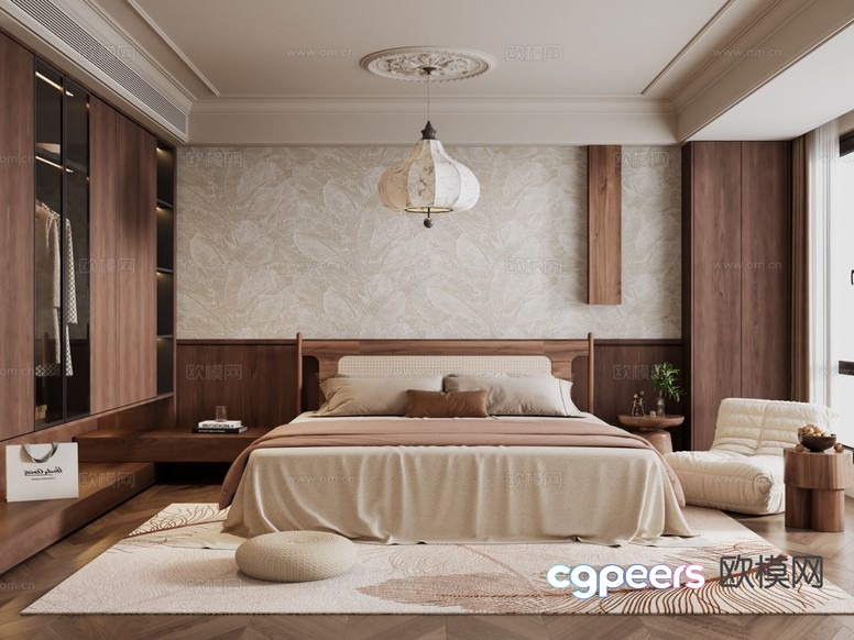 Cozy Bedroom 3D Model - 15670 - VRAY Render