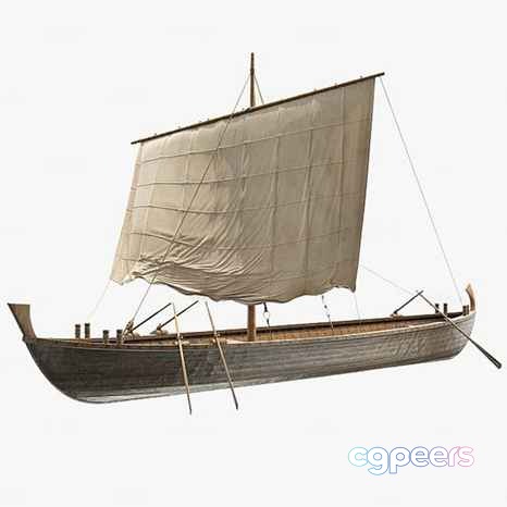 A Small Wooden Boat 3D Model - 16723 - VRAY Render A Small Wooden Boat 3D Model - 16723 - VRAY Render