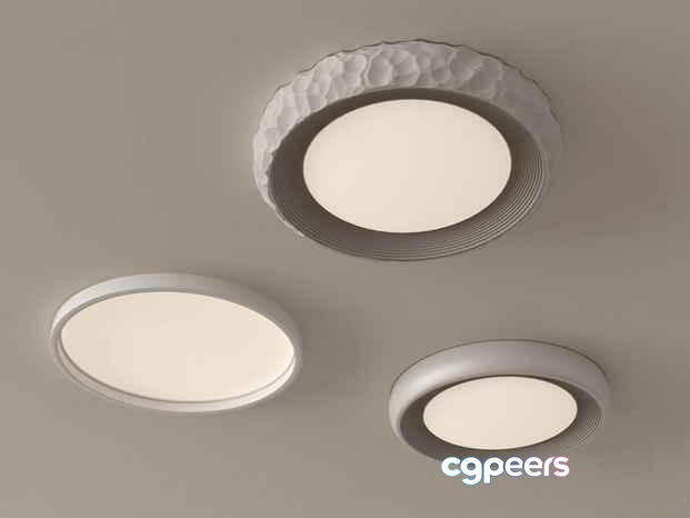 Modern Ceiling Lights 3D Model - 14115 - VRAY Render