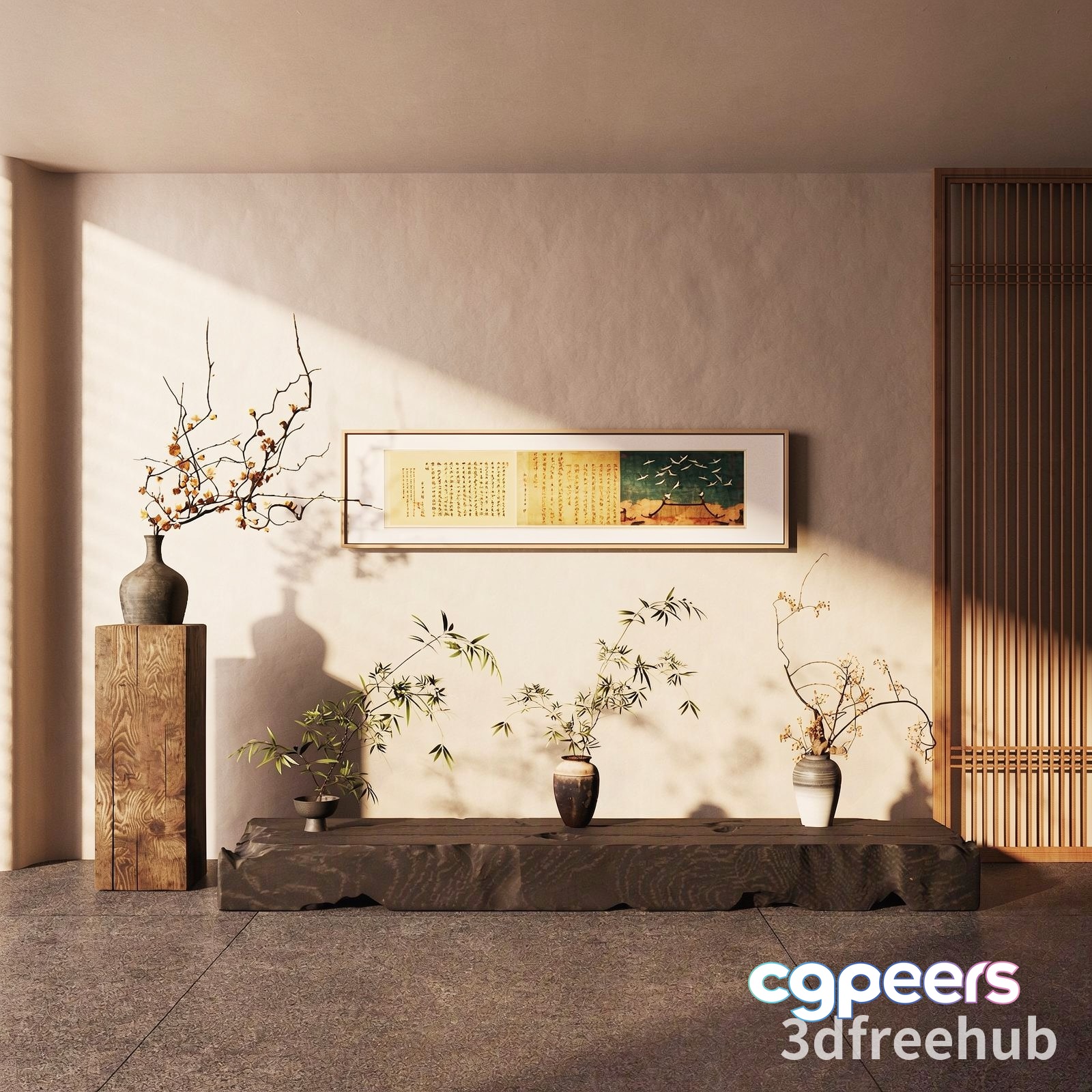 Modern Japanese Room 3D Model - 21982 - VRAY Render Modern Japanese Room 3D Model - 21982 - VRAY Render