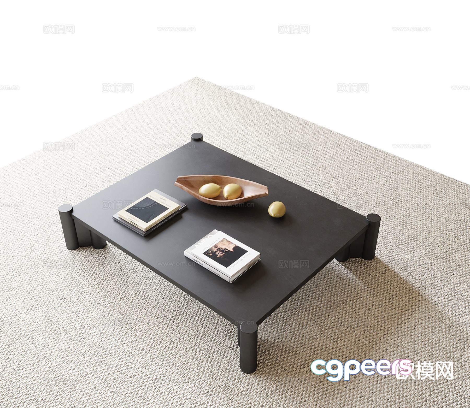 Modern Minimalist Coffee Table 3D Model - 2183 - VRAY Render