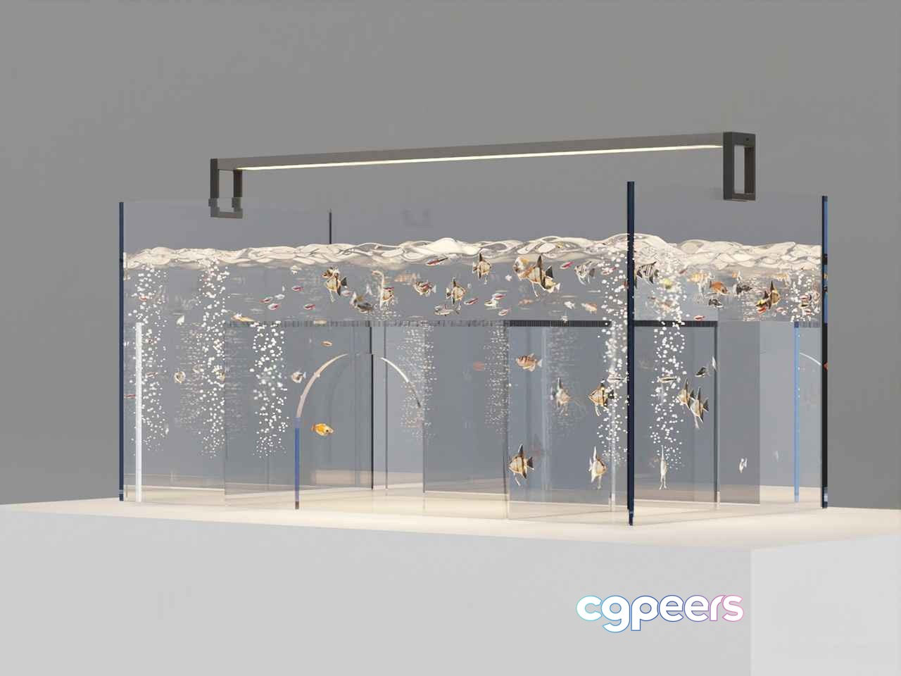 Aquarium With Fish 3D Model - 1646 - VRAY Render Aquarium With Fish 3D Model - 1646 - VRAY Render