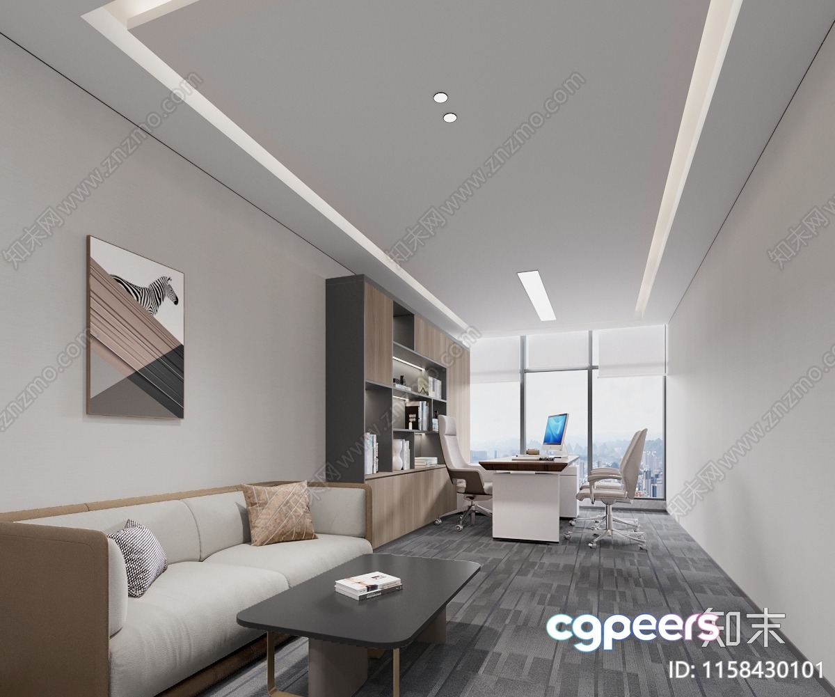 Modern Office Space 3D Model - 13063 - VRAY Render Modern Office Space 3D Model - 13063 - VRAY Render