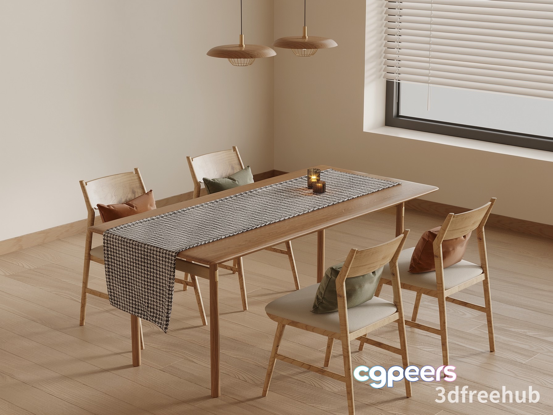 Simple Dining Table 3D Model - 19953 - VRAY Render Simple Dining Table 3D Model - 19953 - VRAY Render