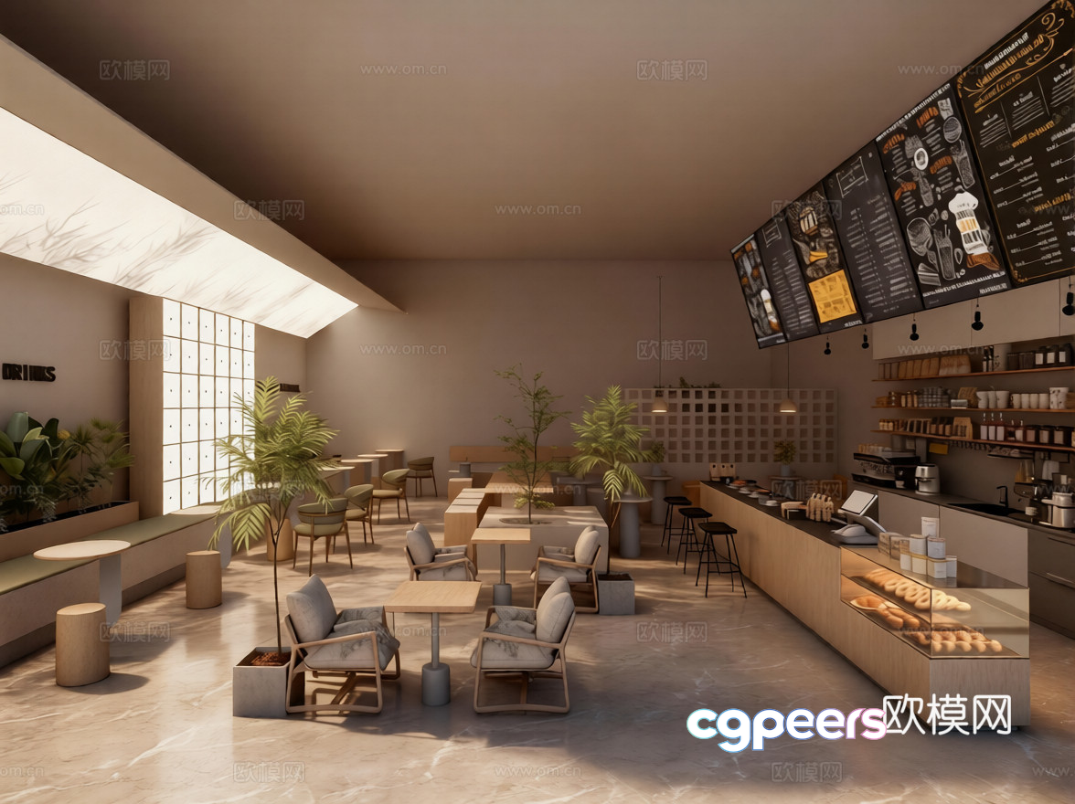 Cozy Cafe Interior 3D Model - 11803 - VRAY Render Cozy Cafe Interior 3D Model - 11803 - VRAY Render