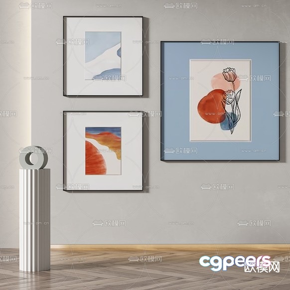 A Minimalist Art Display 3D Model - 6756 - VRAY Render
