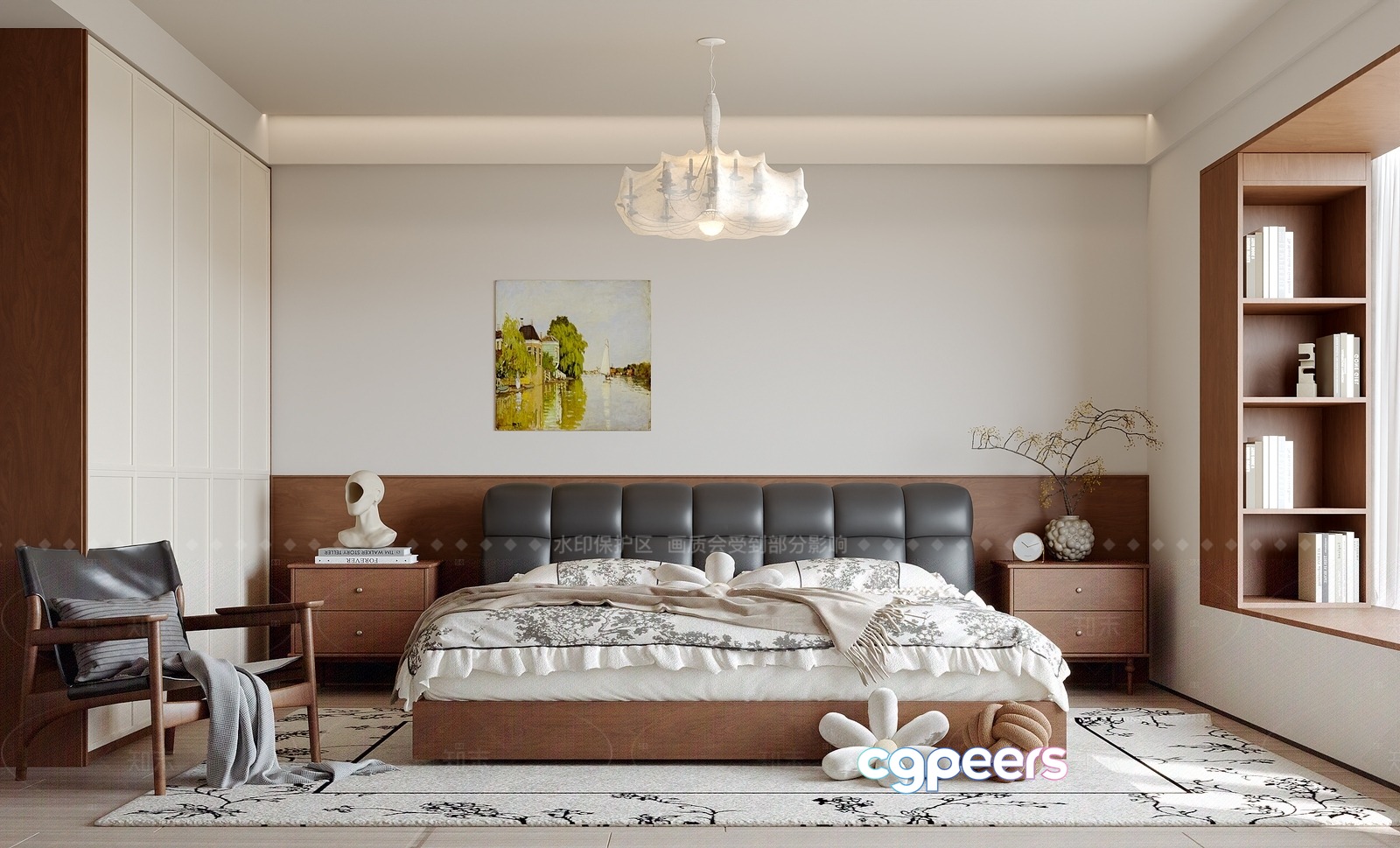 A Modern Bed 3D Model - 16057 - VRAY Render A Modern Bed 3D Model - 16057 - VRAY Render