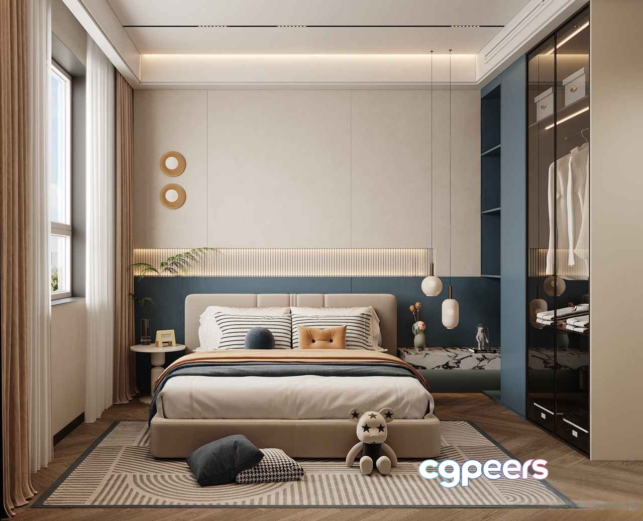 Modern Bedroom 3D Model - 15583 - CORONA Render Modern Bedroom 3D Model - 15583 - CORONA Render