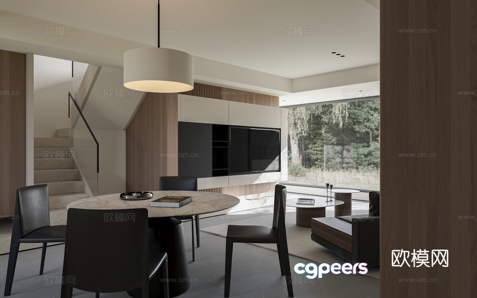 Modern Living Room 3D Model - 15580 - CORONA Render Modern Living Room 3D Model - 15580 - CORONA Render