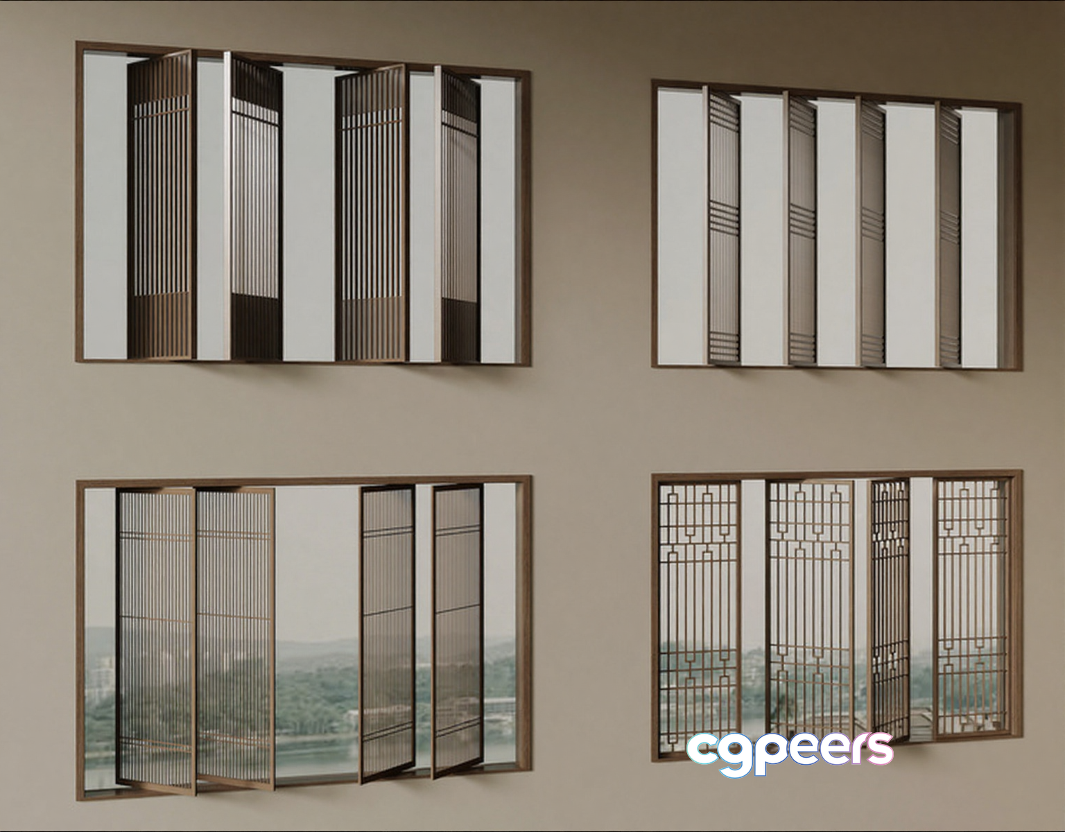 Modern Window Designs 3D Model - 4866 - VRAY Render