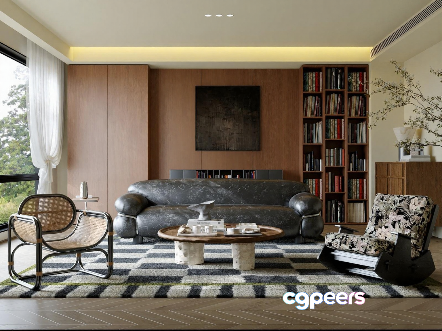 Modern Living Room 3D Model - 21000 - CORONA Render Modern Living Room 3D Model - 21000 - CORONA Render
