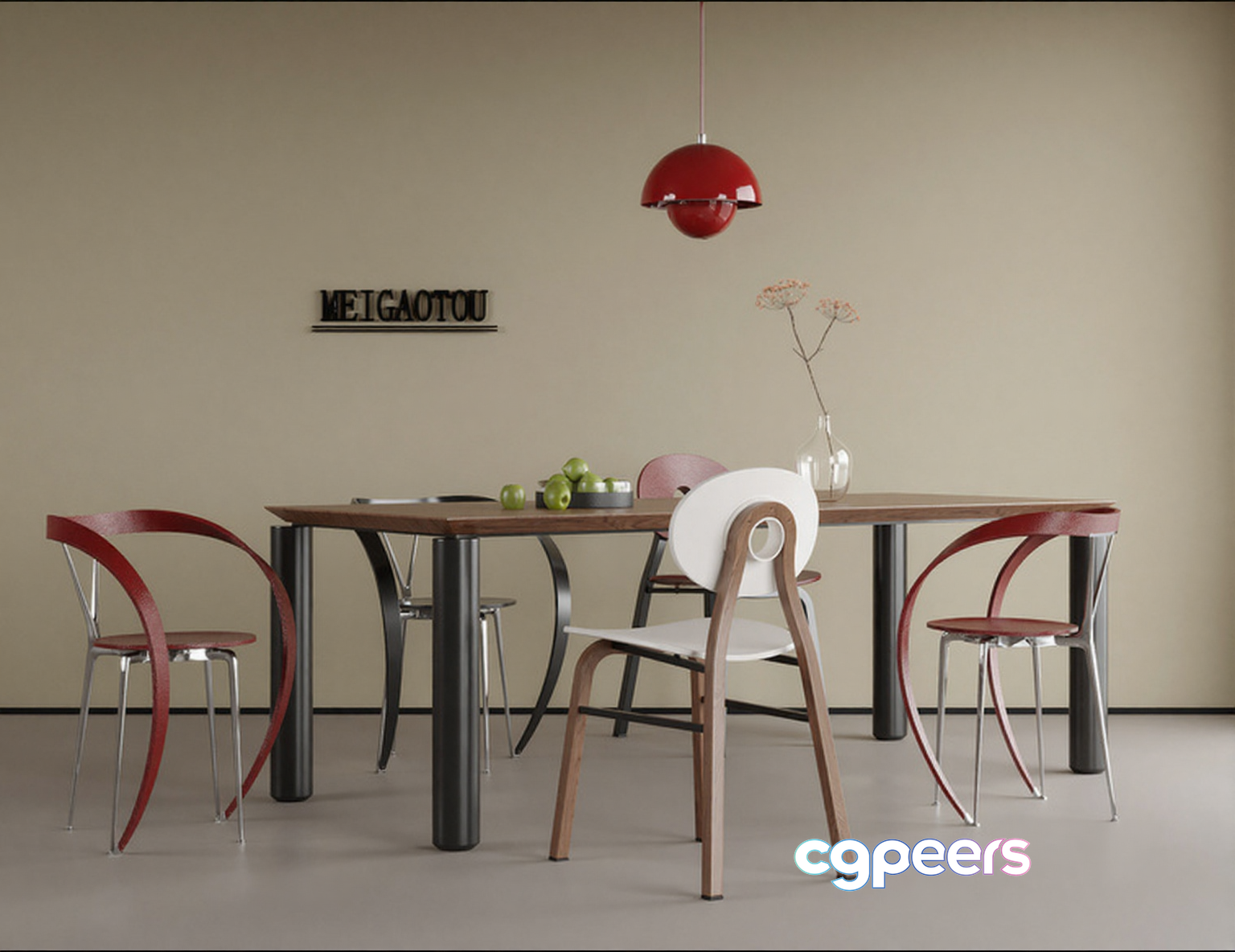 Modern Dining Table 3D Model - 20699 - VRAY Render Modern Dining Table 3D Model - 20699 - VRAY Render
