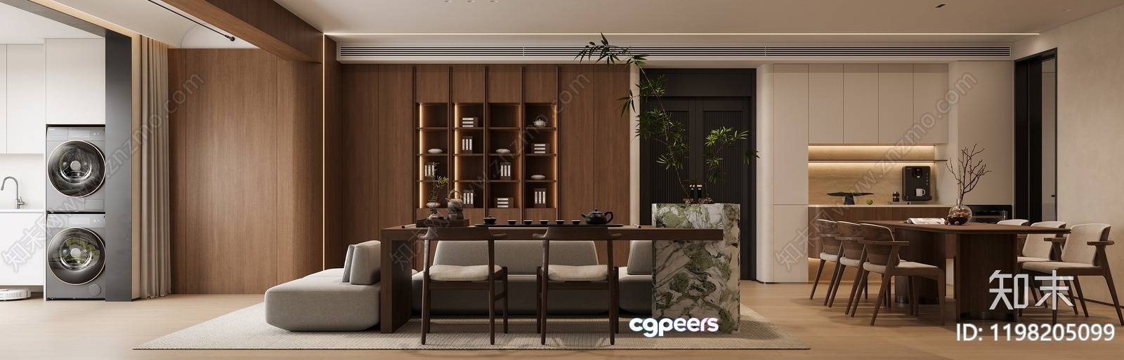 Modern Living Room 3D Model - 1062 - VRAY Render