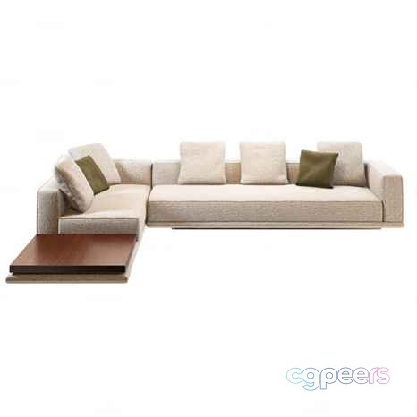 Modern L-Shaped Sofa 3D Model - 16467 - CORONA Render Modern L-Shaped Sofa 3D Model - 16467 - CORONA Render