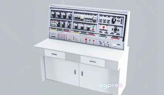 White Control Panel 3D Model - 16226 - VRAY Render