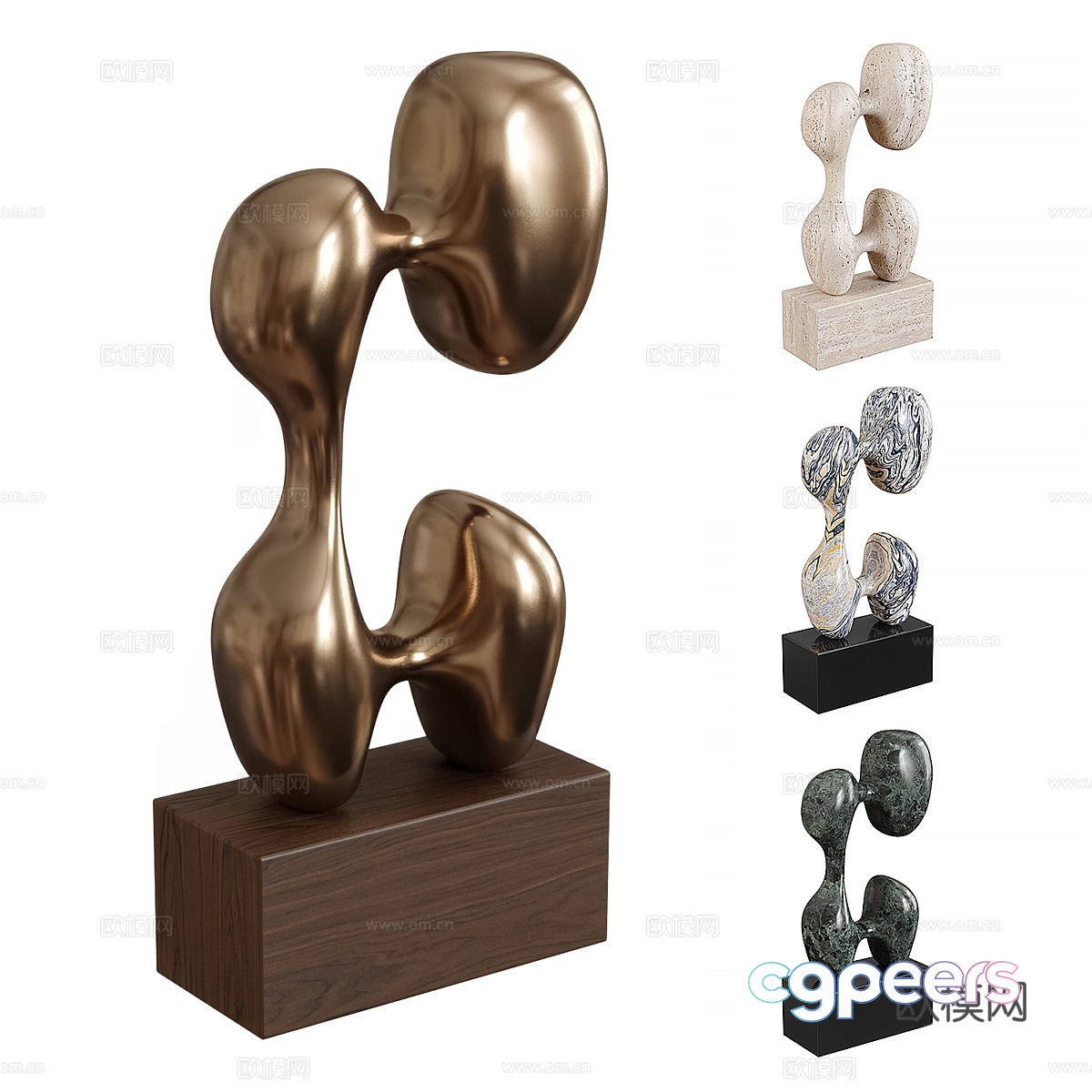 Abstract Sculpture 3D Model - 3726 - VRAY Render Abstract Sculpture 3D Model - 3726 - VRAY Render