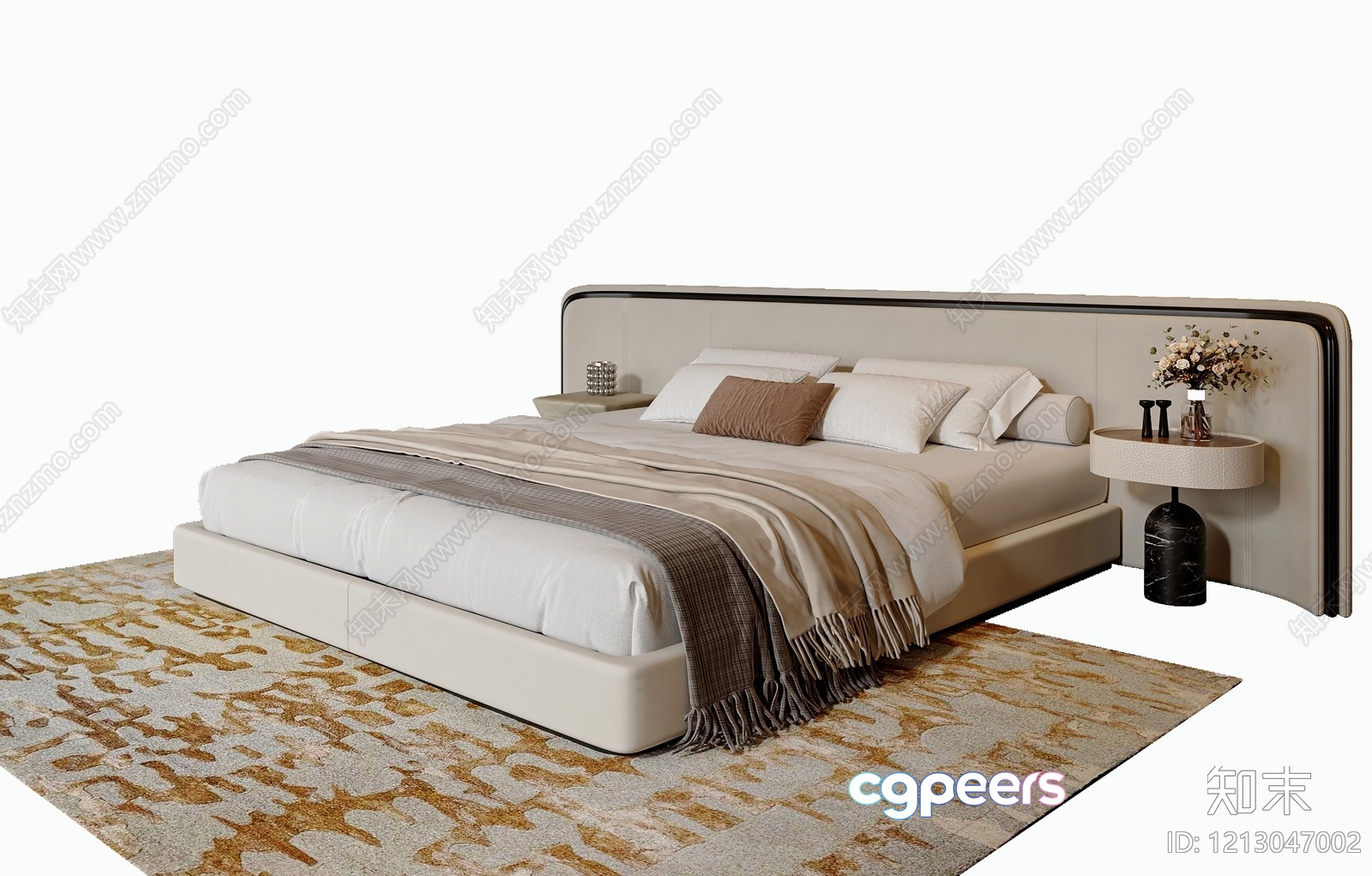 Cozy Modern Bedroom 3D Model - 4842 - VRAY Render
