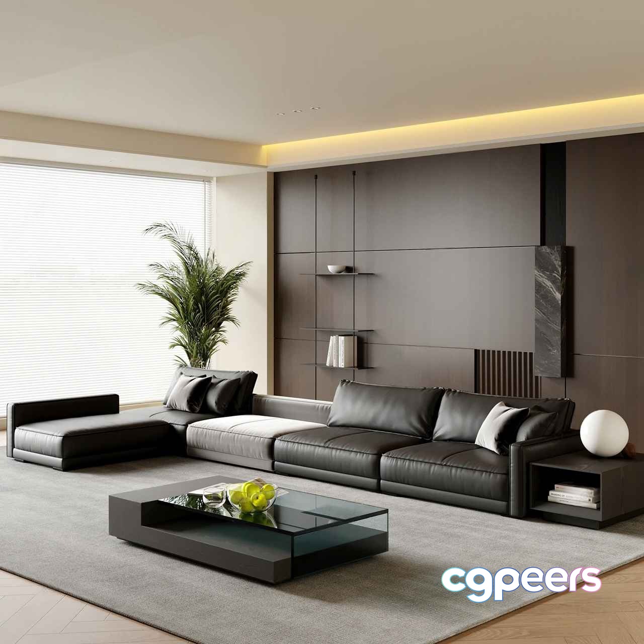 Modern Living Room 3D Model - 4167 - CORONA Render