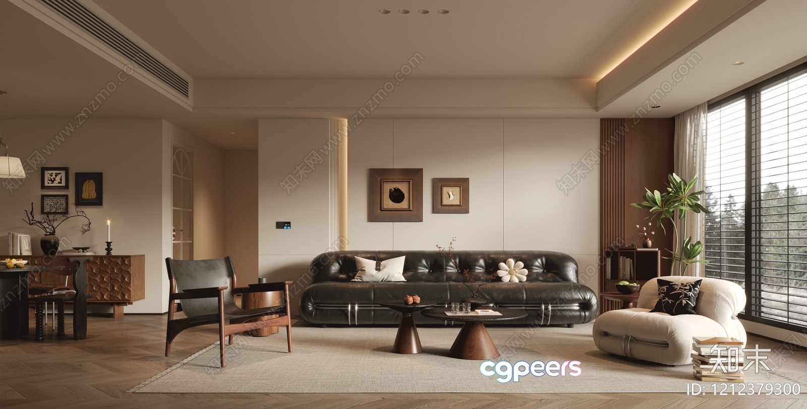 Modern Living Room 3D Model - 19842 - VRAY Render Modern Living Room 3D Model - 19842 - VRAY Render