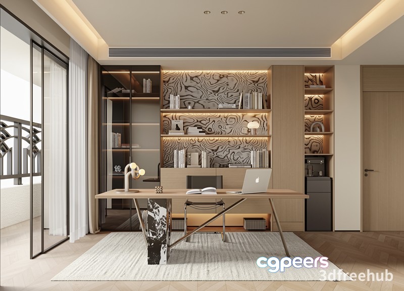 Modern Office Space 3D Model - 22661 - VRAY Render