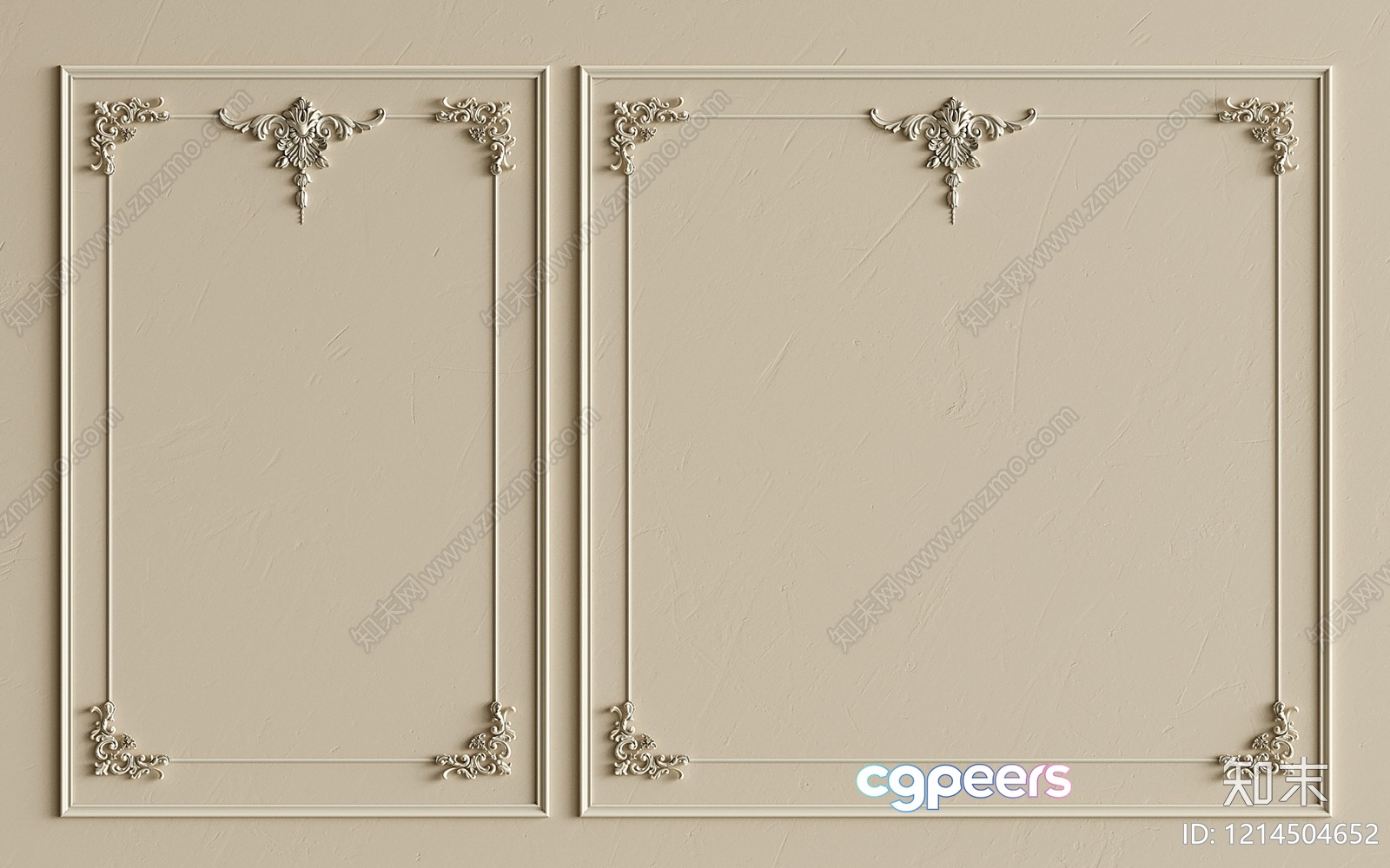 Two Decorative Wall Frames 3D Model - 11602 - VRAY Render Two Decorative Wall Frames 3D Model - 11602 - VRAY Render