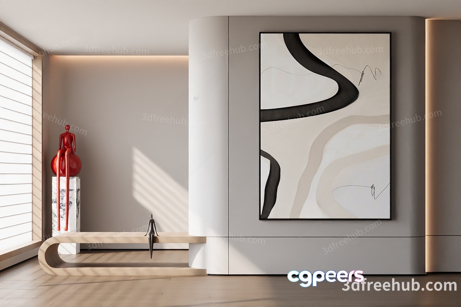Modern Living Room 3D Model - 19879 - VRAY Render Modern Living Room 3D Model - 19879 - VRAY Render