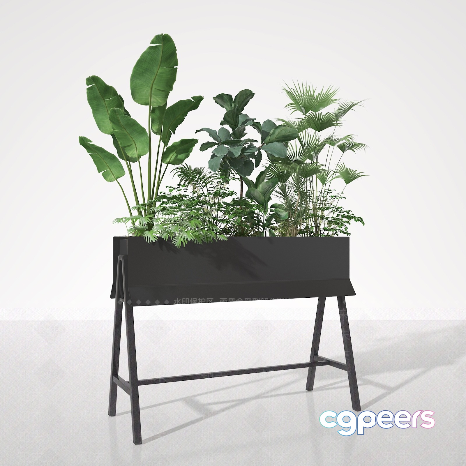 Modern Plant Stand 3D Model - 4676 - VRAY Render