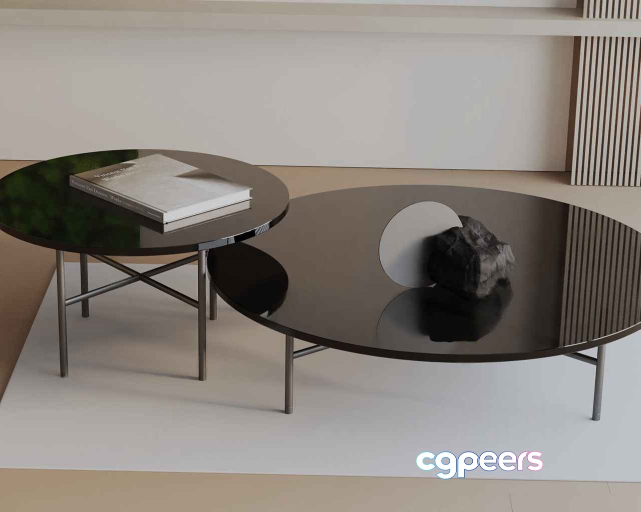 Modern Living Room 3D Model - 1229 - VRAY Render