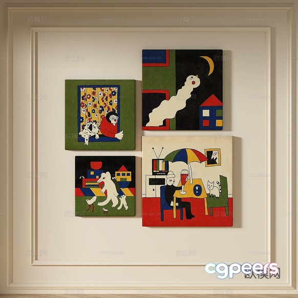 Abstract Art 3D Model - 12373 - VRAY Render Abstract Art 3D Model - 12373 - VRAY Render