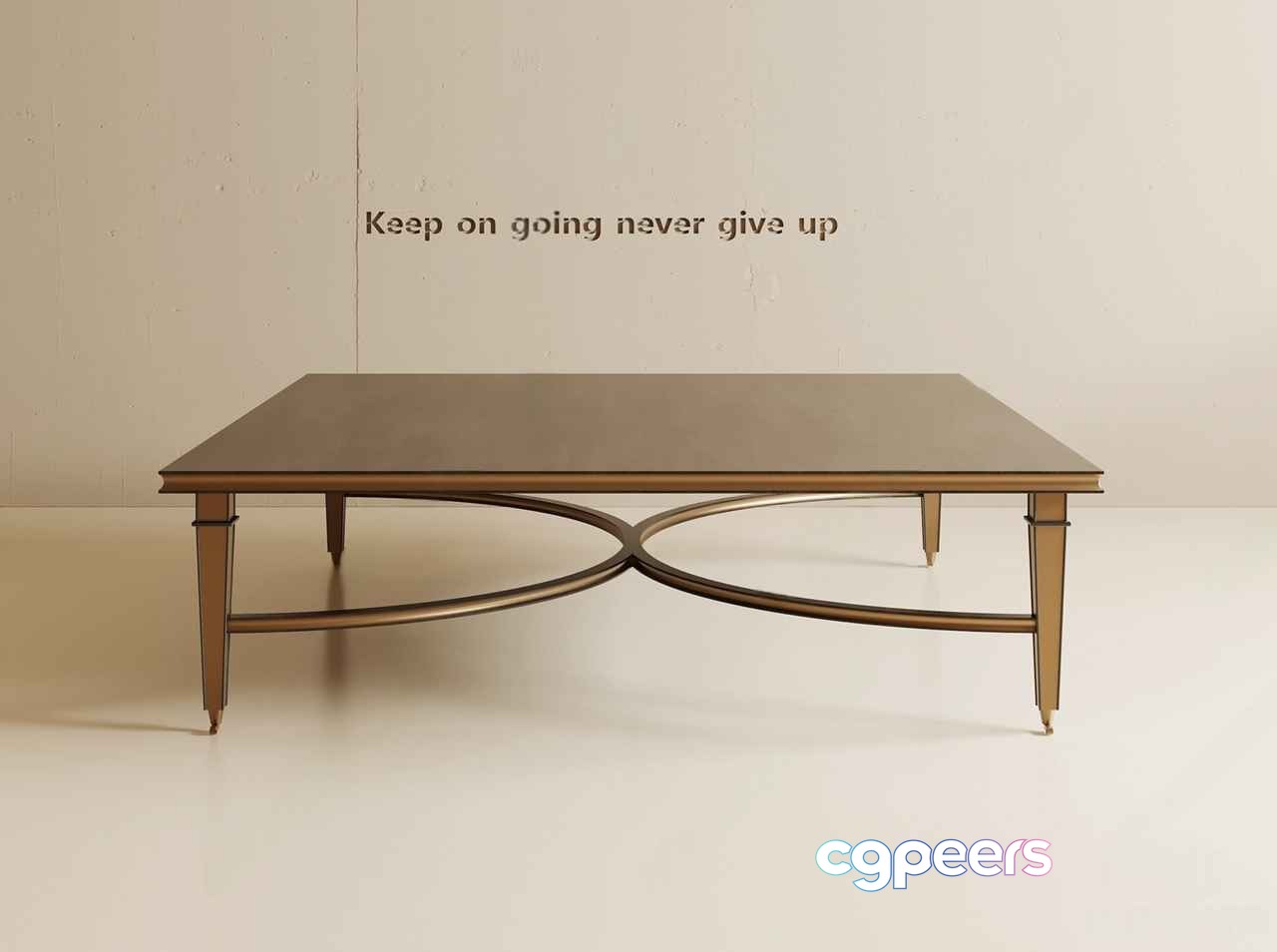 Gold Coffee Table 3D Model - 8462 - CORONA Render
