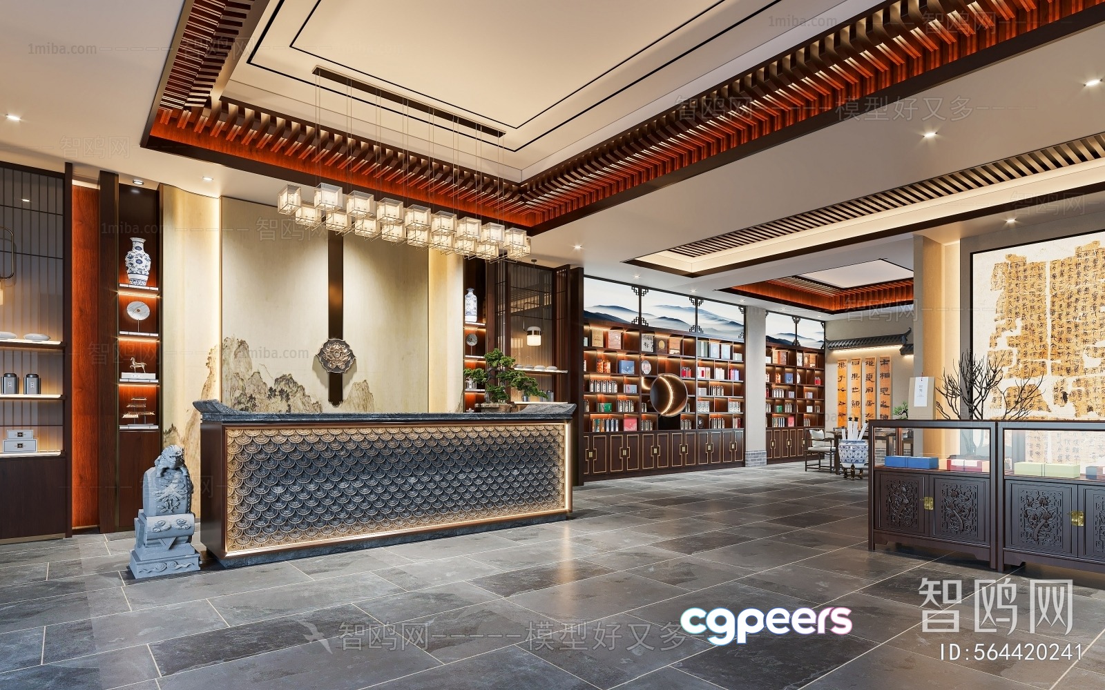 A Luxurious Reception Area 3D Model - 20217 - VRAY Render A Luxurious Reception Area 3D Model - 20217 - VRAY Render