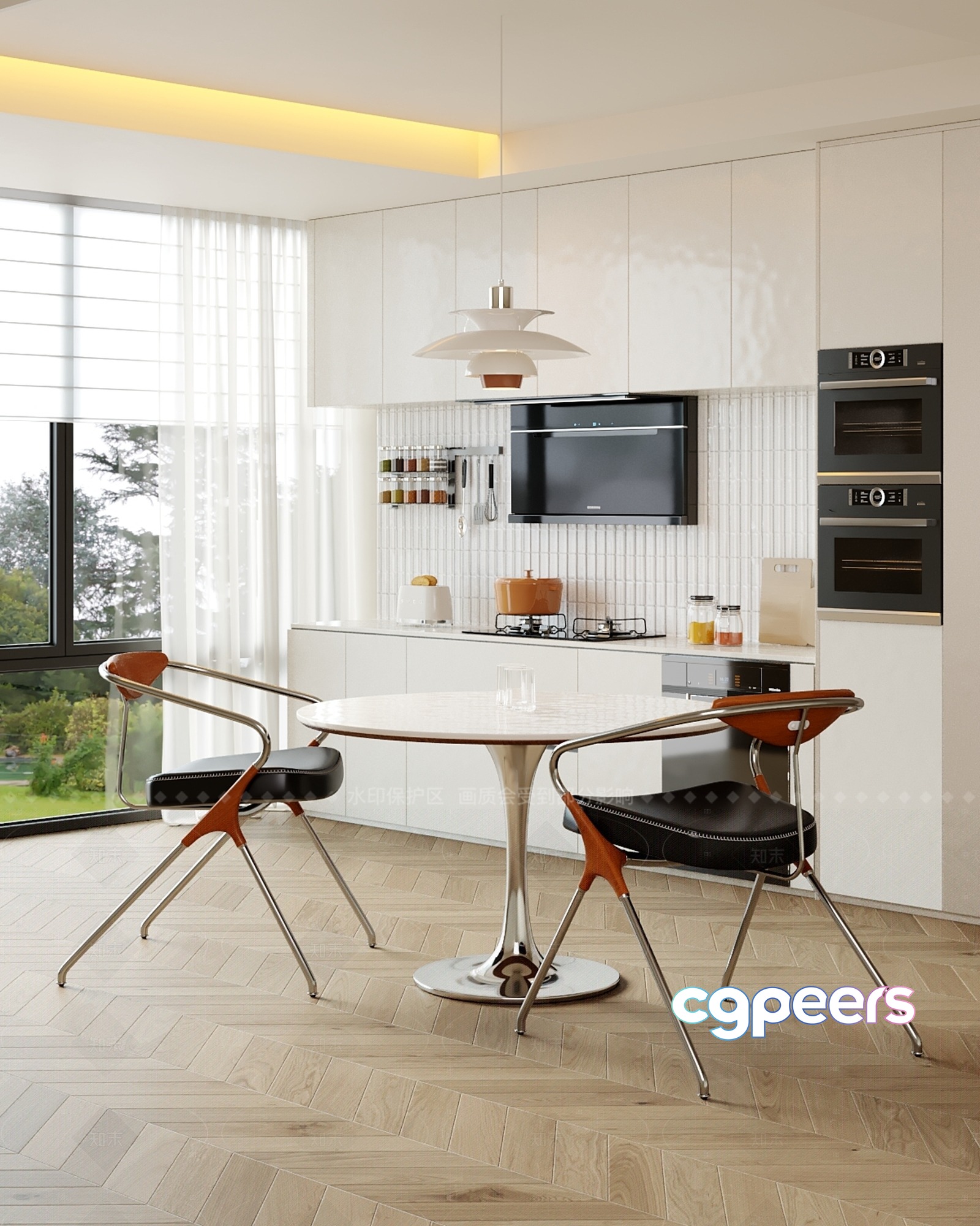 Modern Kitchen 3D Model - 4396 - VRAY Render