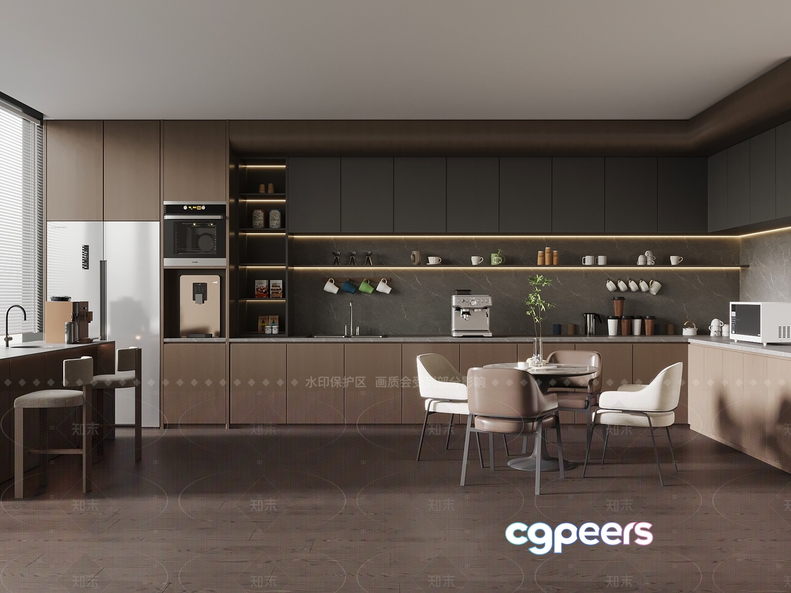 Modern Kitchen Design 3D Model - 20346 - VRAY Render