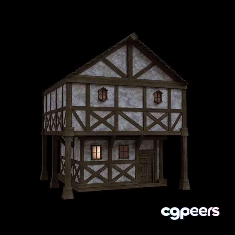3D Game Assets - House made for game RPG Medival projects 3D Game Assets - House made for game RPG Medival projects