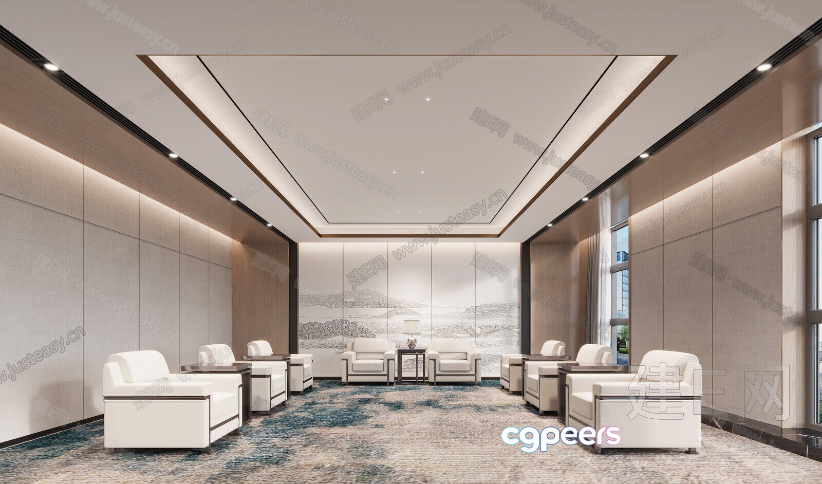 Modern Conference Room 3D Model - 17104 - VRAY Render