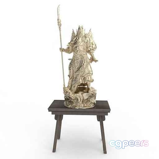 A Statue Of A Woman On A Table 3D Model - 15694 - VRAY Render A Statue Of A Woman On A Table 3D Model - 15694 - VRAY Render