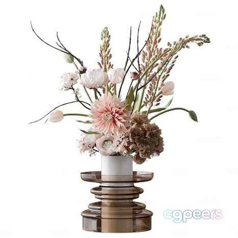 A Vase Of Flowers 3D Model - 249 - CORONA Render