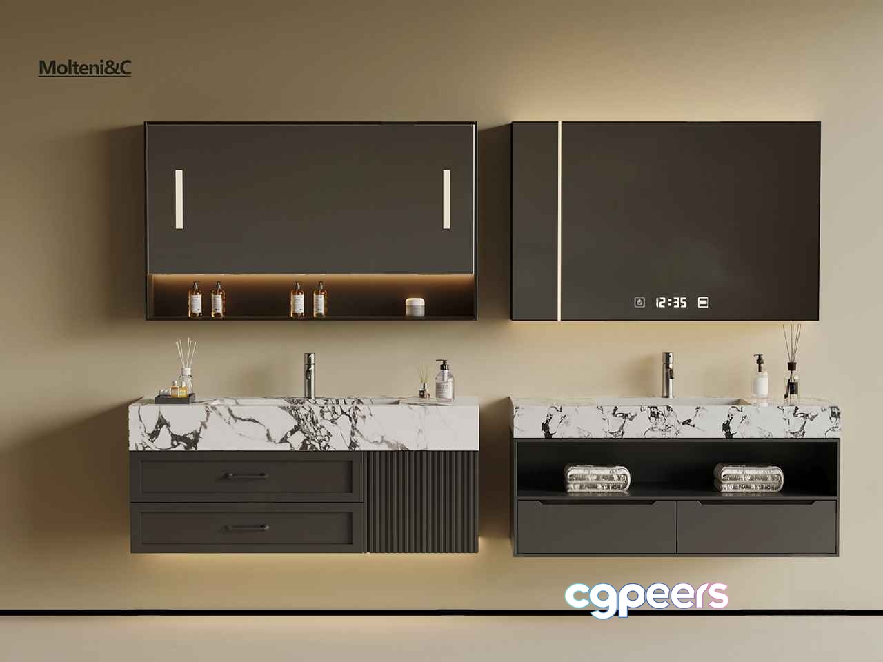 Modern Bathroom Vanity 3D Model - 11238 - VRAY Render Modern Bathroom Vanity 3D Model - 11238 - VRAY Render