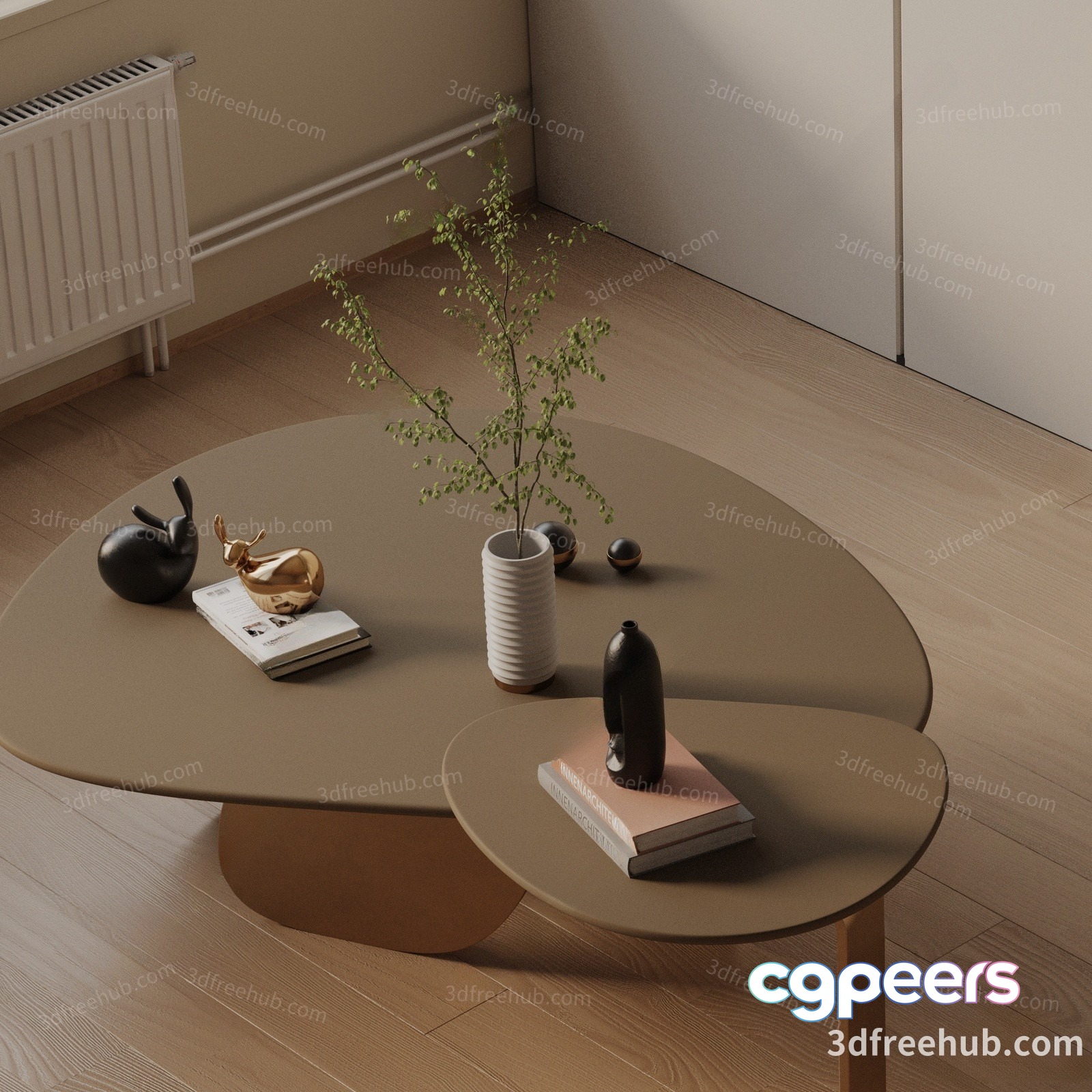 Modern Living Room 3D Model - 18740 - VRAY Render