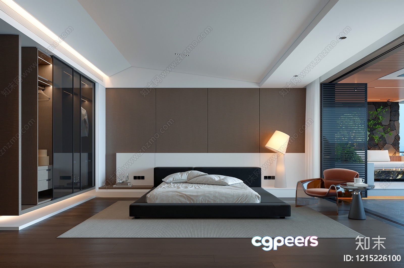 Modern Bedroom 3D Model - 9563 - VRAY Render Modern Bedroom 3D Model - 9563 - VRAY Render