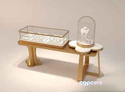 Gold Jewelry Display 3D Model - 9409 - VRAY Render Gold Jewelry Display 3D Model - 9409 - VRAY Render