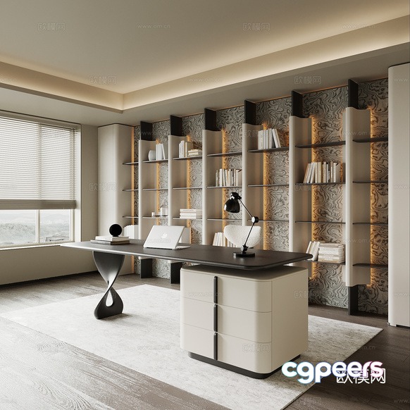 A Modern Office Space 3D Model - 20380 - VRAY Render