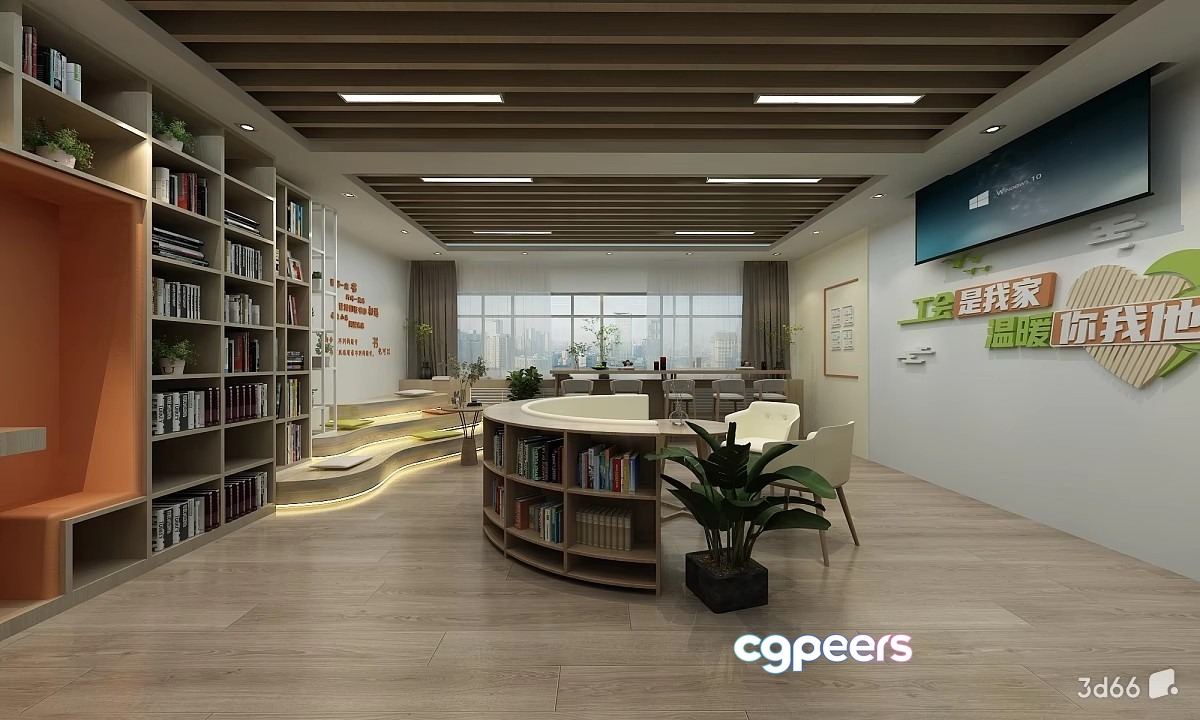 Modern Office Space 3D Model - 21352 - VRAY Render Modern Office Space 3D Model - 21352 - VRAY Render