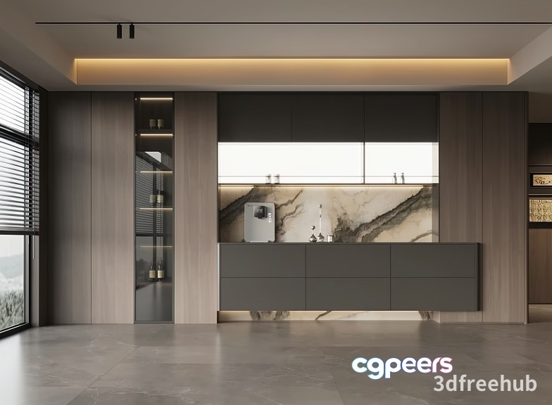 A Modern Kitchen 3D Model - 19941 - VRAY Render