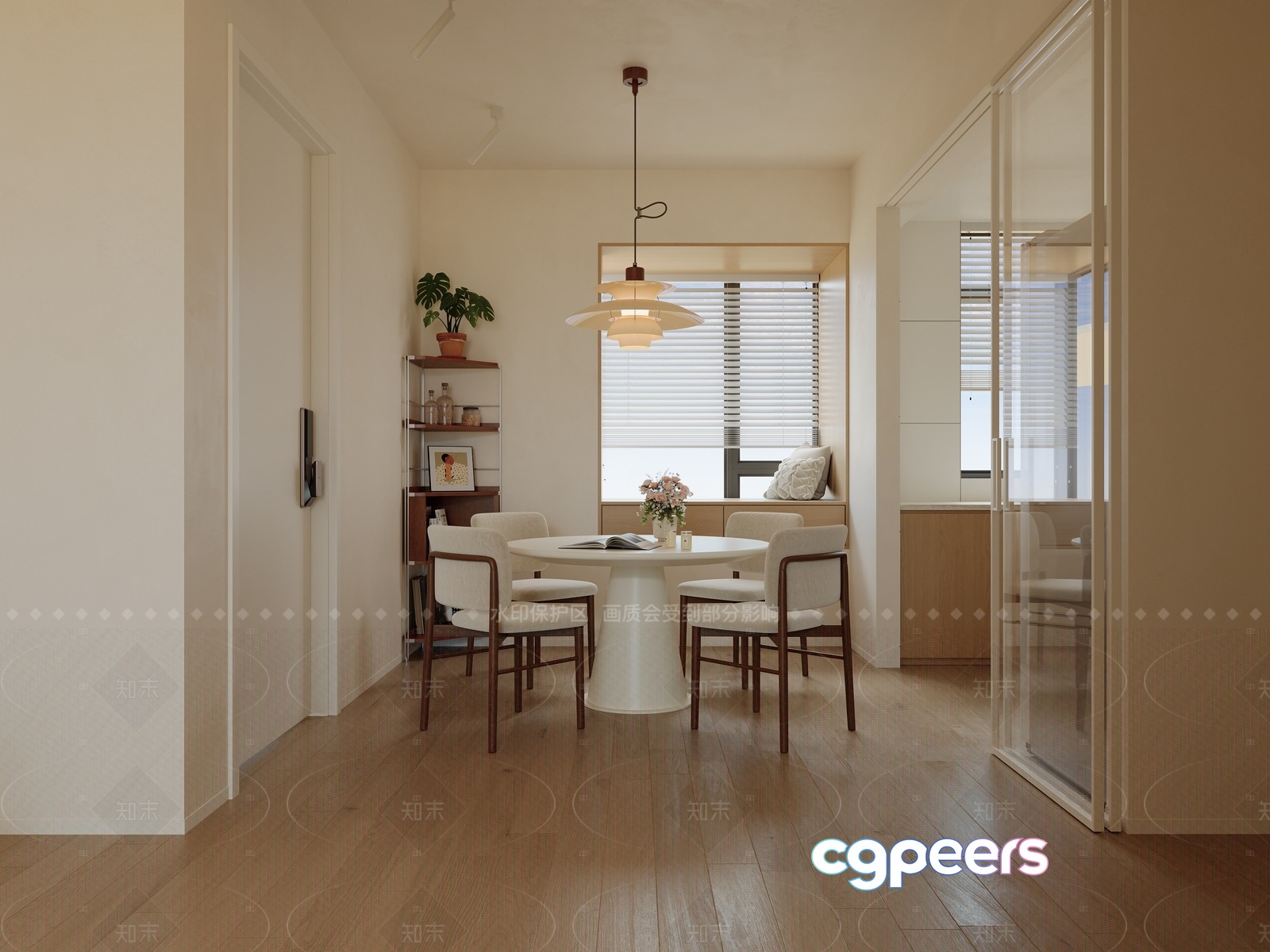 Modern Dining Room 3D Model - 22392 - VRAY Render
